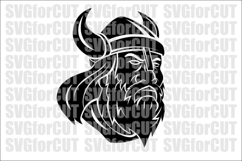 Viking Vector Logo Silhouette Svg Cute File Laser Cutter Dxf Etsy
