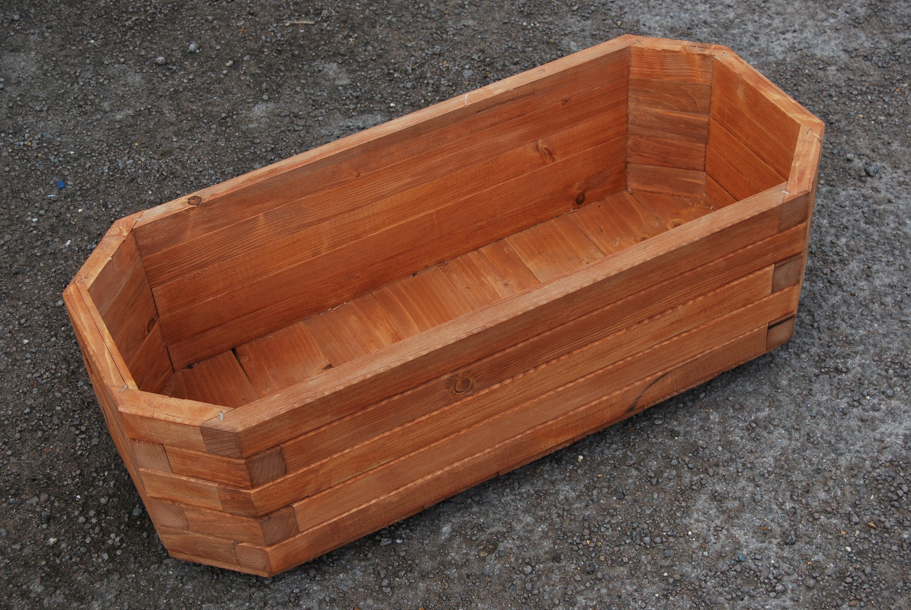 Extra Large Rectangular Wooden Pot 91 Cm Long Of Solid Wood Pine In Extra Large Rectangular Wooden Pot 91 Cm Long Of Solid Wood Pine In Mahogany Color
