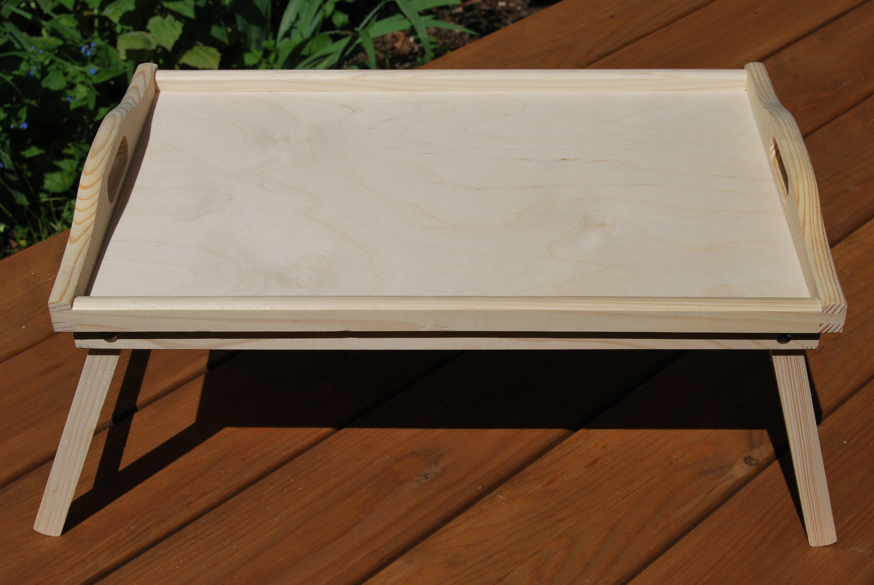 Wooden Breakfast Food Serving Lap Tray With Folding Legs For Bed Wooden Breakfast Food Serving Lap Tray With Folding Legs For Bed Decoupage