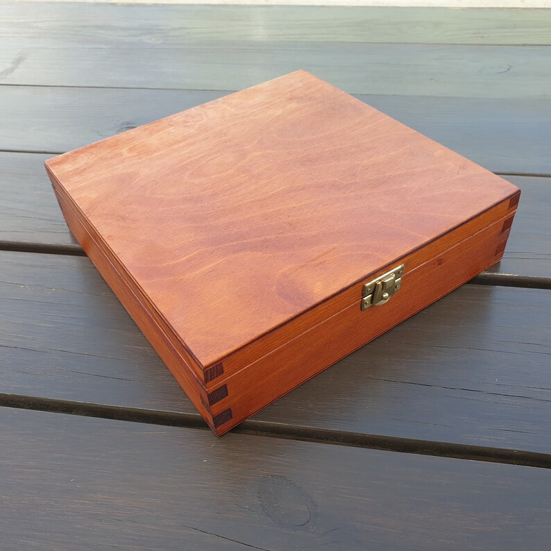 Holzkiste 23x23x6 Cm für Decoupage