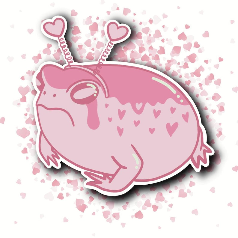 Valentine's Desert Rain Frog Sticker 