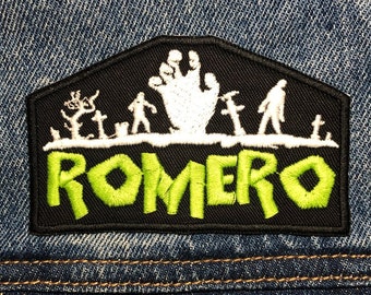 Romero Embroidered Patch. Horror Movie Inspired Patches. Iron On Backing.
