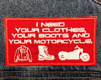 T2 Quote Embroidered Patch. Horror Movie Inspired Patches. Iron On Backing.