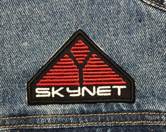 Skynet Embroidered Patch. Horror Movie Inspired Patches. Iron On Backing.