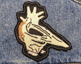Adam Scare Face Patch. Horror Movie Inspired Patches. Iron On Backing.
