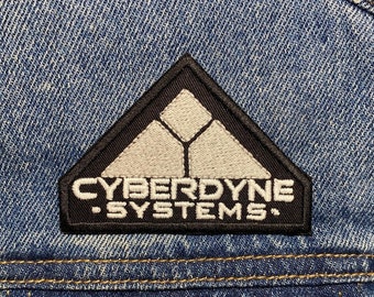 Cyberdyne Embroidered Patch. Horror Movie Inspired Patches. Iron On Backing.