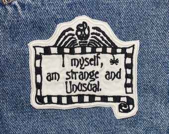 Strange And Unusual Embroidered Patch. Horror Movie Inspired Patches. Iron On Backing.