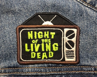 Living Dead TV Embroidered Patch. Horror Movie Inspired Patches. Iron On Backing.