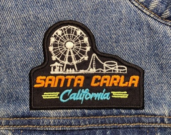 Santa Carla Embroidered Patch. Horror Movie Inspired Patches. Iron On Backing.