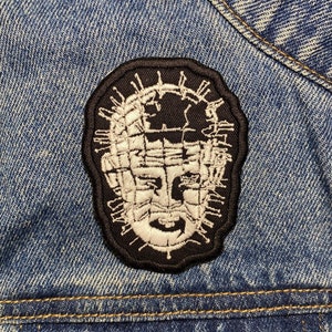 Cenobite Embroidered Patch. Horror Movie Inspired Patches. Iron On Backing.