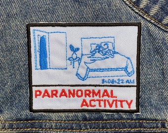Paranormal Embroidered Patch. Horror Movie Inspired Patches. Iron On Backing.