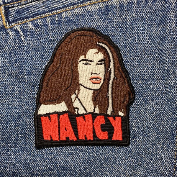 Nancy Embroidered Patch. Horror Movie Inspired Patches. Iron On Backing.