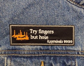 Try Fingers Embroidered Patch. Horror Movie/Video Game Inspired Patches. Iron On Backing.