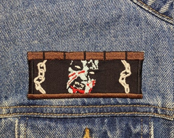 Cellar Door Embroidered Patch. Horror Movie Inspired Patches. Iron On Backing.
