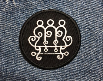 Paimon Embroidered Patch. Horror Movie Inspired Patches. Iron On Backing.