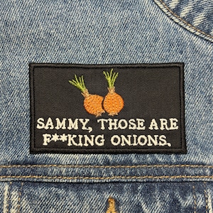 Onions Embroidered Patch. Horror Movie Inspired Patches. Iron On Backing.