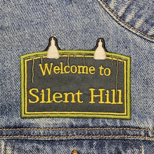 Silent Hill Sign Embroidered Patch. Horror Movie Inspired Patches. Iron On Backing.