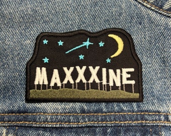 Écusson brodé signe Hollywood. Patchs inspirés des films d'horreur. Repassage à l'envers.