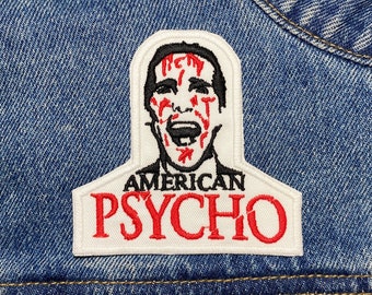 Bateman Embroidered Patch. Horror Movie Inspired Patches. Iron On Backing.