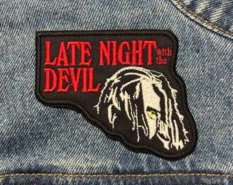 Devil Lilly Embroidered Patch. Horror Movie Inspired Patches. Iron On Backing.