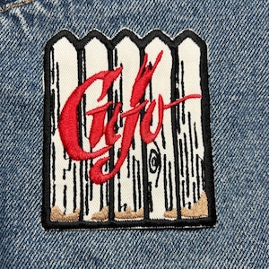 Cujo Poster Embroidered Patch. Horror Movie Inspired Patches. Iron On Backing.