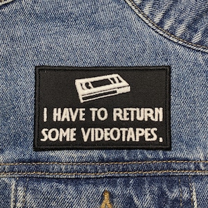 Videotapes Embroidered Patch. Horror Movie Inspired Patches. Iron On Backing.