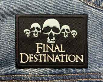 Final Skulls Embroidered Patch. Horror Movie Inspired Patches. Iron On Backing.