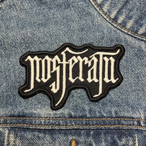 Nosferatu Embroidered Patch. Horror Movie Inspired Patches. Iron On Backing.