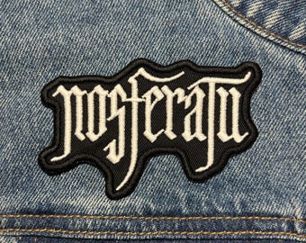 Nosferatu Embroidered Patch. Horror Movie Inspired Patches. Iron On Backing.
