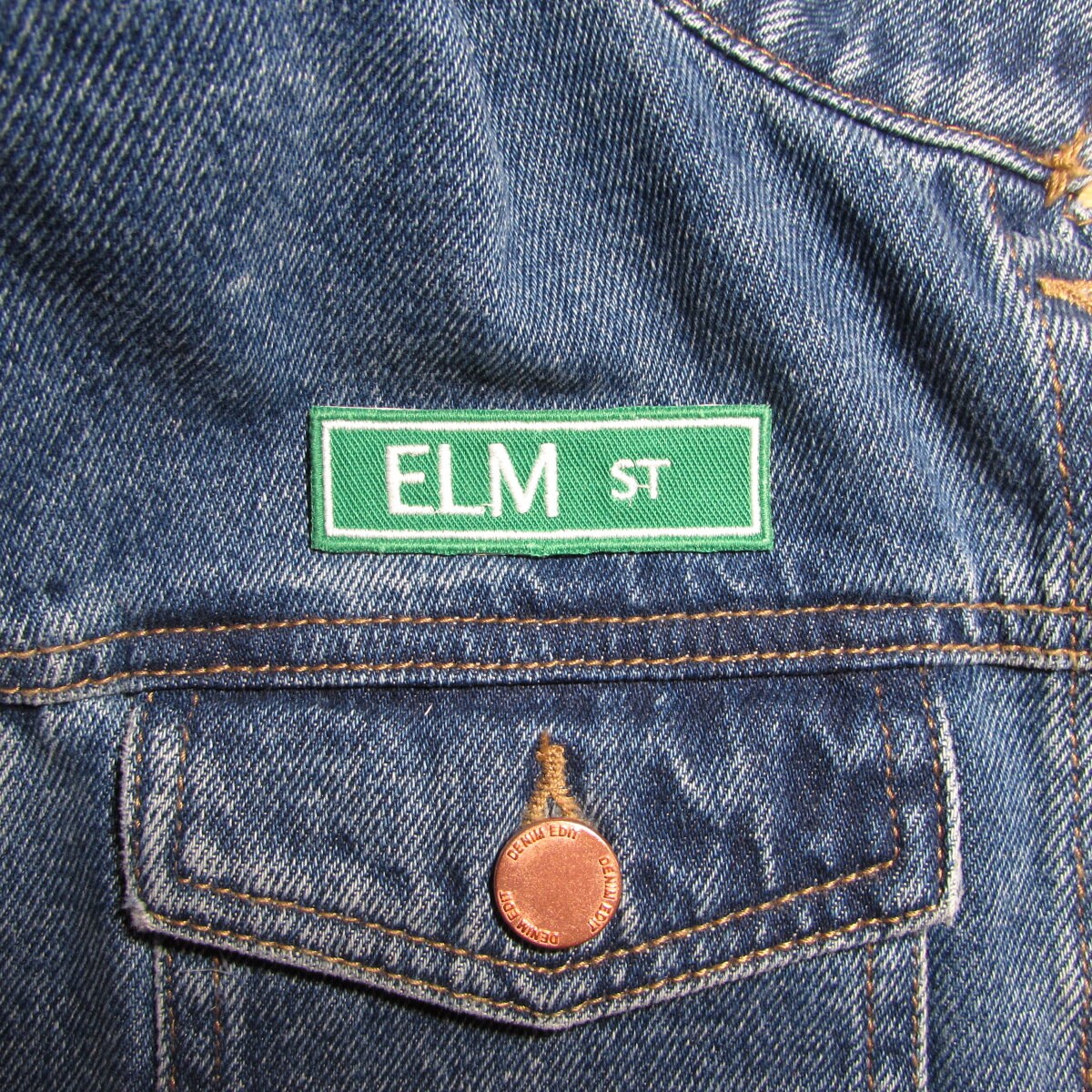 Elm Street Sign Embroidered Patch. Horror Movie Inspired Patches. Iro…