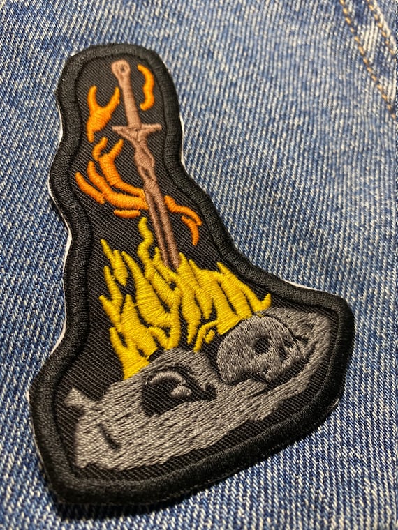 Bonfire Embroidered Patch. Horror Movie/video Game Inspired Patches. Iron  on Backing. 