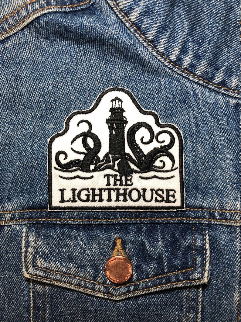 The Lighthouse Embroidered Patch. Horror Movie Inspired Patches. Iron On Backing. image 1
