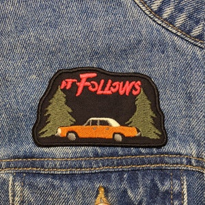 It Follows Car Embroidered Patch. Horror Movie Inspired Patches. Iron On Backing.