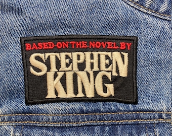 Patch brodé Stephen King. Patchs inspirés des films d&#39;horreur. Repassage à l&#39;envers.