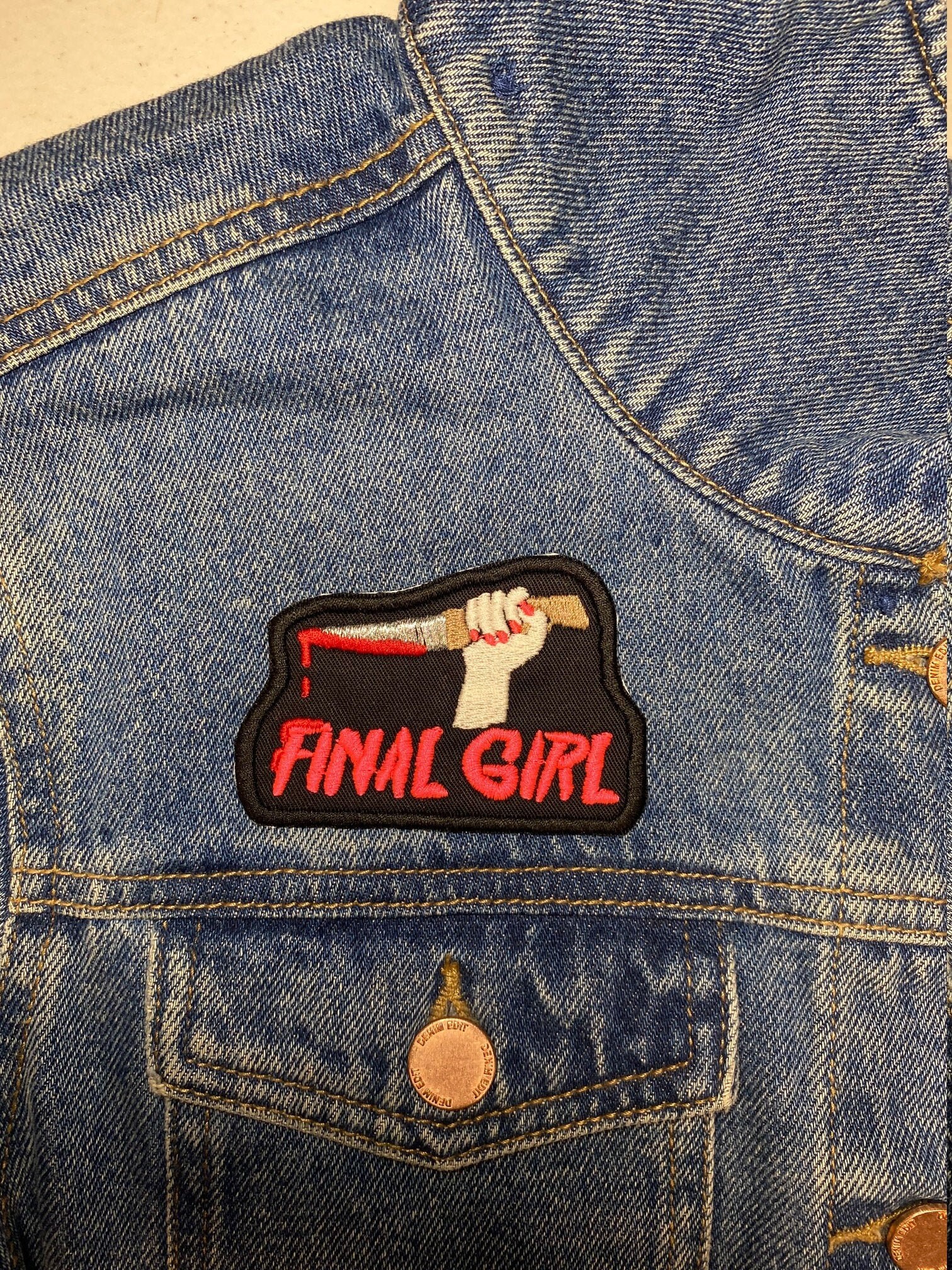 Final Girl Embroidered Patch (ver 1). Horror Movie Inspired Patches. …