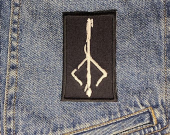 Hunter's Mark Embroidered Patch. Horror Movie/Video Game Inspired Patches. Iron On Backing.