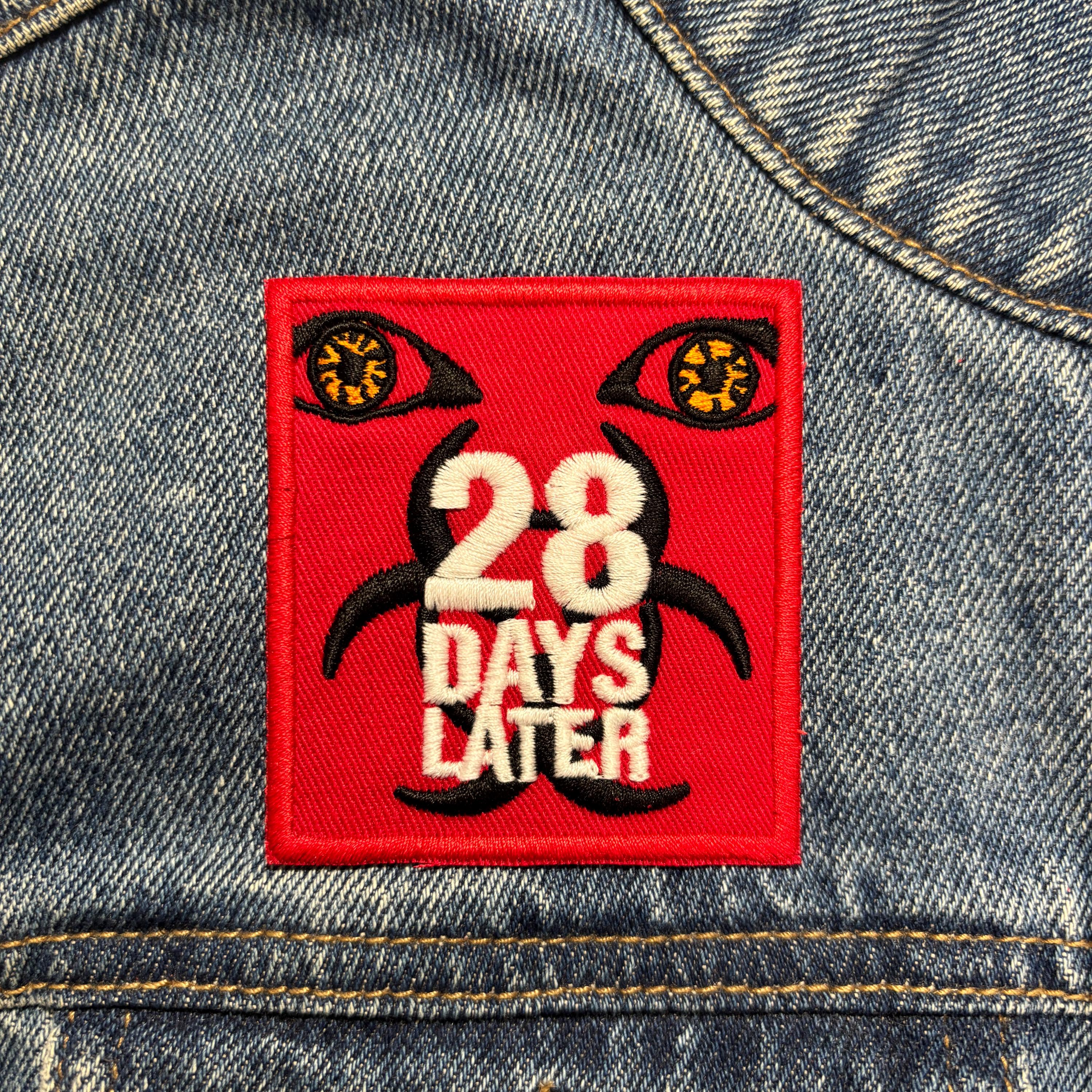 28日後 刺繍パッチ。ホラー映画風のパッチ。アイロン接着式。 - Etsy 日本