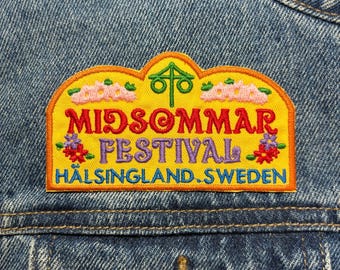 Patch brodé festival Midsommar. Patchs inspirés des films d&#39;horreur. Repassage à l&#39;envers.