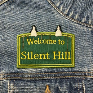 Silent Hill Sign Embroidered Patch. Horror Movie Inspired Patches. Iron On Backing.