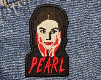 Poster Patch brodé de perles. Patchs inspirés des films d'horreur. Repassage à l'envers.
