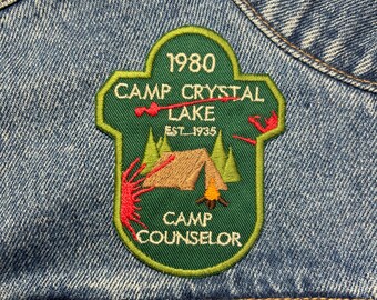 Bloody Camp Counselor Embroidered Patch. Horror Movie Inspired Patches. Iron On Backing.