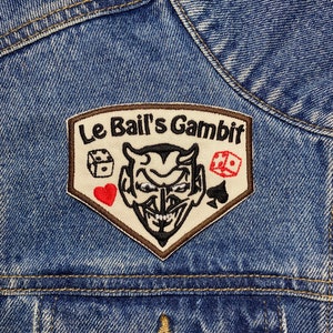 Écusson brodé Gambit Le Bail's. Patchs inspirés des films d'horreur. Repassage à l'envers.