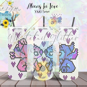 Aliens in Love Rhinestone Template SS20 20oz Skinny