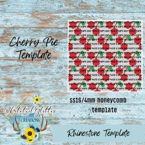 Cherry Pie Rhinestone Template 60 Stones Per Row SS16 20oz Skinny