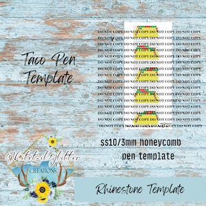 Taco-pen met strassteentjes, SS10 of 3 MM