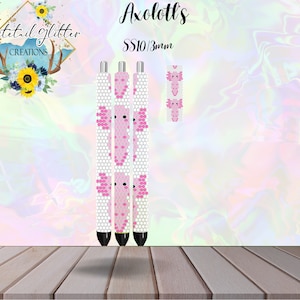 Axolotls Pen Rhinestone Template SS10 or 3MM
