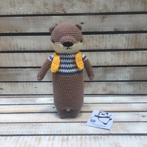 Knitted otter pica pau/ Knitted otter/amigurumi animals/amigurumi/amigurumi otter/otter/toy otter/knit otter/knit toys/knitted/crochet toys