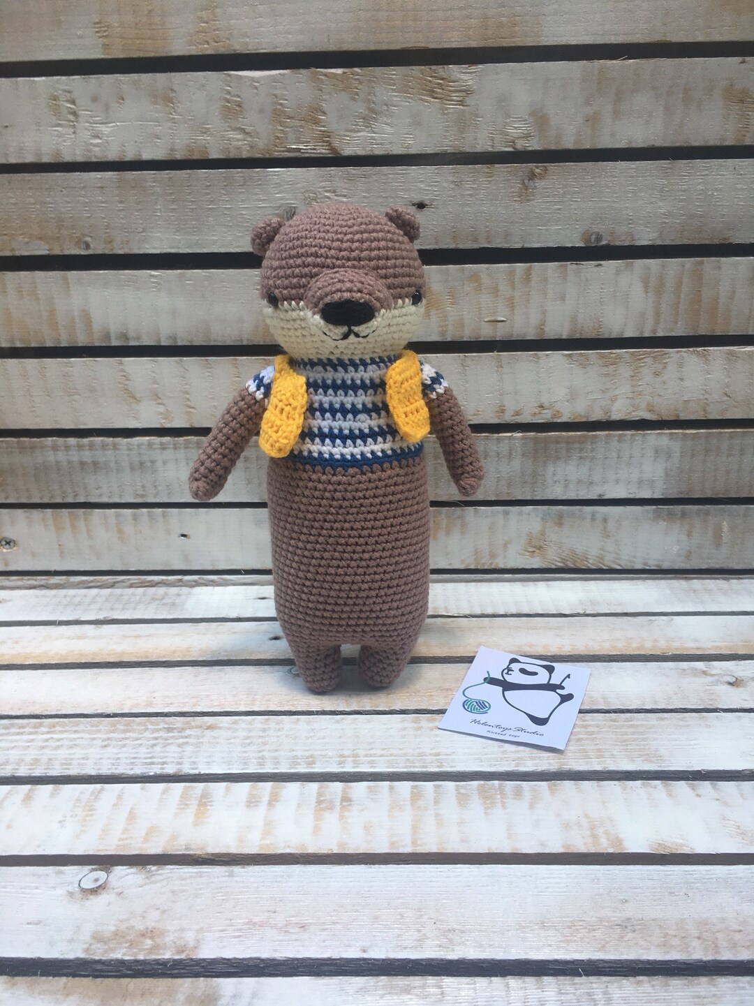 Knitted Otter Pica Pau/ Knitted Otter/amigurumi Animals/amigurumi