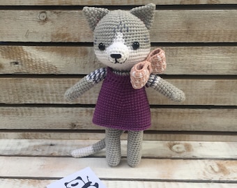 Knitted toy cat/amigurumi/amigurumi cat/pica pau2/cat/toy cat/knitted cat/crochet toys/knit toy/cat toy/knit cat/knit toys/knitted toys
