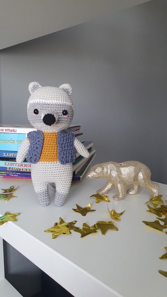 Knitted Toy Raccoon/amigurumi/amigurumi Raccoon/raccoon/toy  